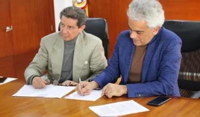 José Félix Lafaurie, presidente de Fedegan, y el ministro del Ambiente, Ricardo Lozano.