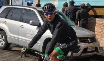 Estiven Leandro Román, ciclista fallecido. 