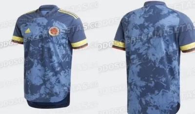Camiseta visitante de la Selección Colombia 2020. 