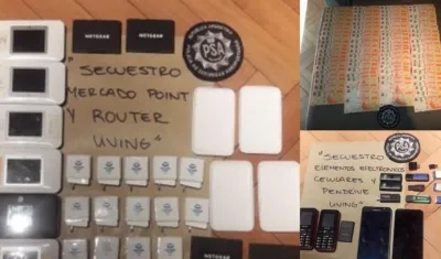 Le incautaron dinero y aparatos electrónicos.