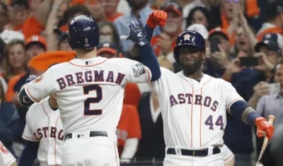 Alex Bregman, favorito al MVP, y Jordan Álvarez, favorito al Mejor Novato. 