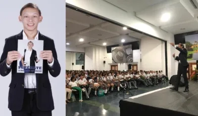 El estudiante Joshue Castellanos Paternina.