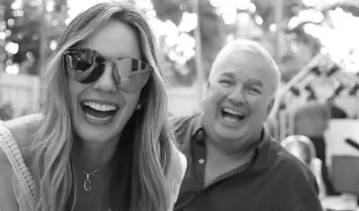 La presentadora Claudia Bahamón y su padre Germán Bahamón.