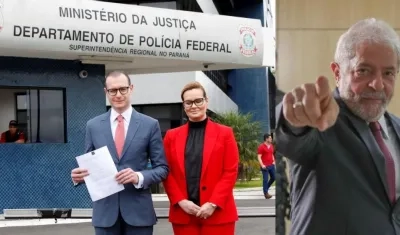  Los abogados del expresidente Luiz Inácio Lula da Silva, Cristiano Zanin Martins (i) y Valeska Teixeira Zanin Martins (d).