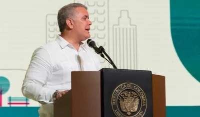Iván Duque, presidente de Colombia, en el cierre de Congreso de Asocajas.