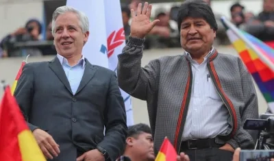 Álvaro García Linera y Evo Morales.