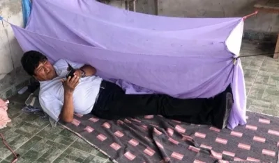 Evo Morales en su lugar de refugio.