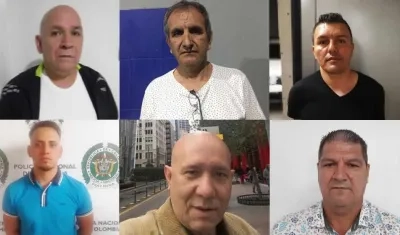 Los capturados por la Fiscalía.