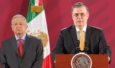 Presidente de México y el secretario de Relaciones Exteriores (SRE), Marcelo Ebrard.