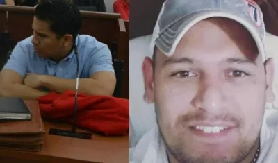 Carlos Esmir durante la audiencia de hoy (izq). Jonathan Gutiérrez Castro, víctima.