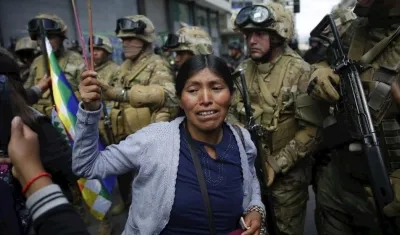 Imagen de las protestas en Cochabamba.