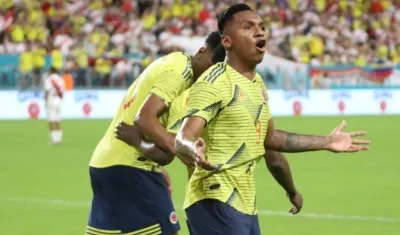 La celebración del delantero Alfredo Morelos.