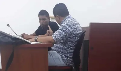 Carlos Daniel Morales Mejía en audiencia durante la tarde de este sábado.