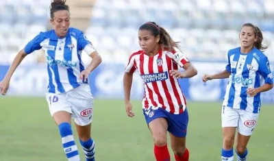 Leicy Santos, jugadora colombiana del Atlético de Madrid.