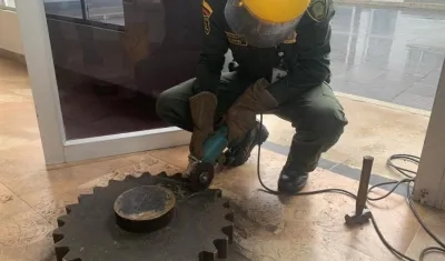 En esta pieza estaba escondida la droga.