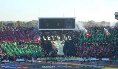 Hinchas de la escuadra de Rabat. 