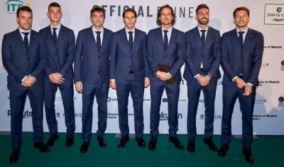 El equipo español de la Copa Davis.