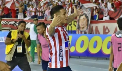 Teófilo Gutiérrez, celebrando el gol.
