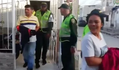 Dos de los capturados.