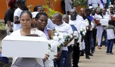 Imagen del sepelio del fin de semana pasado.