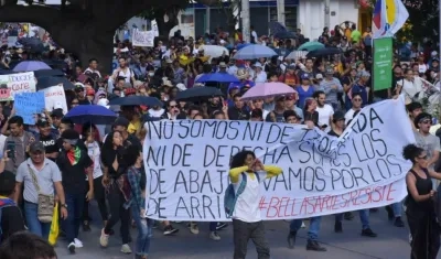 Marcha partió desde la calle 93 para llegar al centro de Barranquilla.