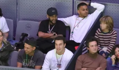 Neymar durante el partido de la Copa Davis. 