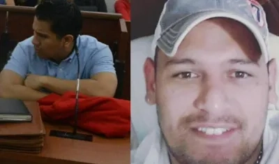  Carlos Esmir durante la audiencia de hoy (izq). Jonathan Gutiérrez Castro, víctima.