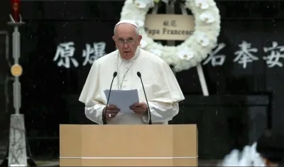 El Papa Francisco en su visita al Japón.