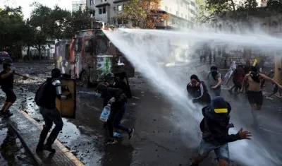 Imagen de las protestas en Chile.