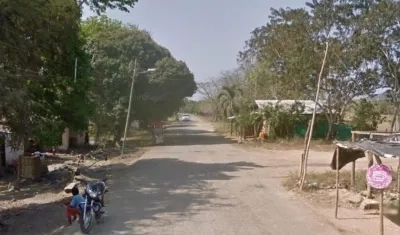 Carretera donde ocurrieron los hechos en Luruaco.