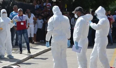 El CTI de la Fiscalía se encargó de la inspección del cadáver.