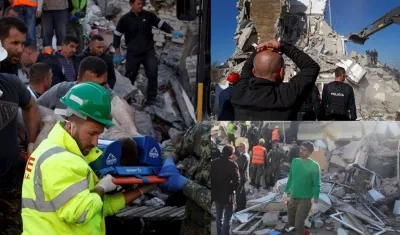 El terremoto, que duró unos 30 segundos, provocó que algunos edificios se desplomaran.