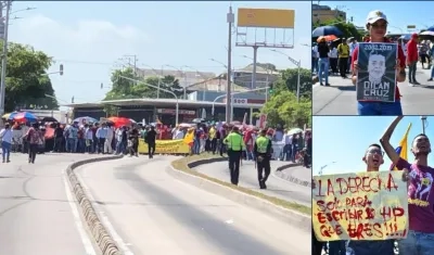 Marcha paraliza Transmetro.