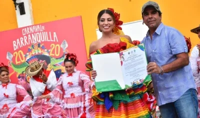 La Reina Isabella Chams y el Alcalde Alejandro Char.