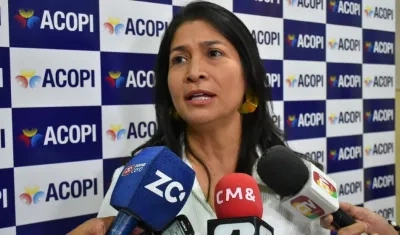 Presidenta de la Junta Directiva de Acopi, Rosmery Quintero.