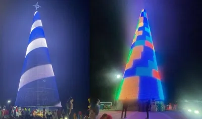 El árbol de navidad de Barranquilla supera en 14 metros la Ventana al Mundo.