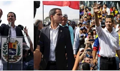 Fotografías de archivo que muestran al presidente de la Asamblea Nacional de Venezuela Juan Guaidó. 