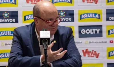 Jorge Enrique Vélez, presidente de la Dimayor