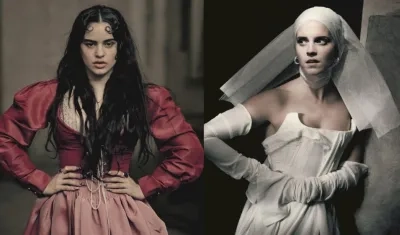 La cantante española Rosalía y la actriz británica Emma Watson.