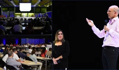 El director de Semana, Alejandro Santos, en la instalación del evento, con el tema ‘Gobierno y Medios: hasta que la muerte los separe’.