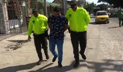 John Jairo Torres Rojas, alias ‘Lorena’, fue capturado ayer en el barrio Santa María de Barranquilla.
