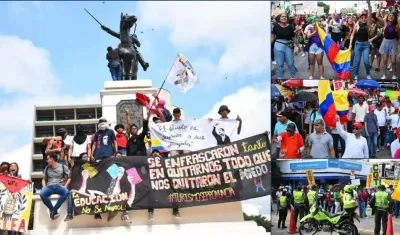 Marcha llegó al Paseo de Bolívar.