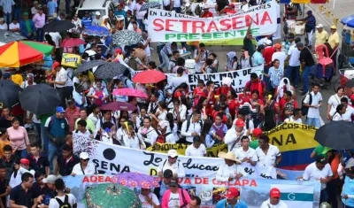 Así se vive el paro nacional en Barranquilla.