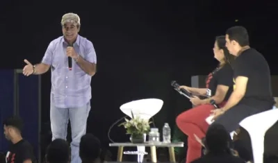 El Alcalde Alejandro Char durante la rendición de cuentas.