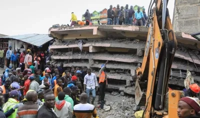 Edificio que colapsó en Nairobi.