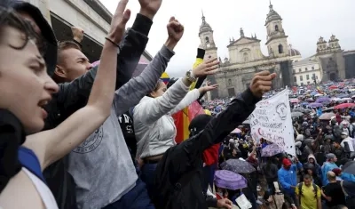 Imagen de las protestas.