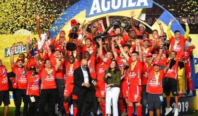 Celebración del título americano.