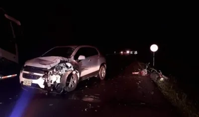 Así quedó el lugar del accidente en Baranoa.
