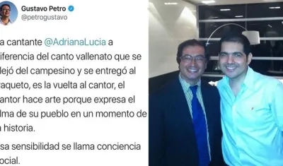 Peter Manjarrés y Gustavo Petro