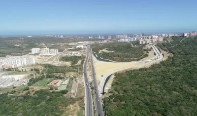 Así luce la obra de la prolongación de la carrera 43.